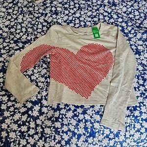 Long sleeve heart t-shirt